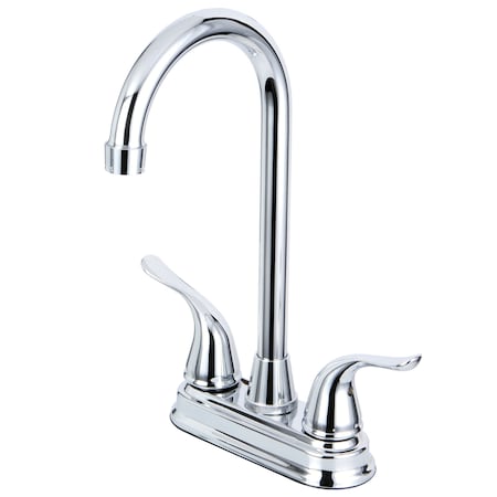 Kingston Brass Two Handle, 4" Centerset Bar Faucet, Chrome KB2491YL